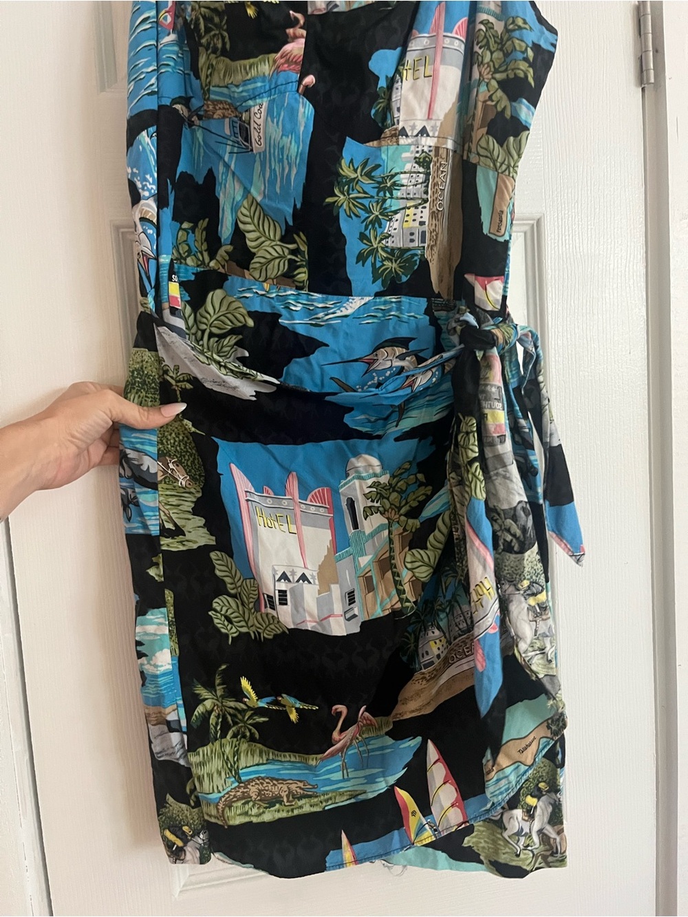 Tropical Print Mini Dress XL Made in Hawaii - Picture 2 of 9